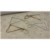 Image 3 : Vintage Wooden Fishing-Themed Tie Rack, Metal Shelf Brackets, Ice Tongs, and More