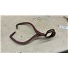Image 6 : Vintage Wooden Fishing-Themed Tie Rack, Metal Shelf Brackets, Ice Tongs, and More