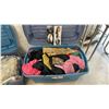 Image 2 : Three Plastic Storage Totes with Fabric, Assorted Colours, Textures & Sizes