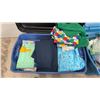 Image 3 : Three Totes with Assorted Fabric, Fleece, Different Colours, Sizes & Quilting Material