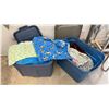 Image 10 : Three Totes with Fabric, Baby Blankets, Costumes, Wings, Assorted Sizes, Texture and More