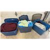 Image 1 : Three Totes with Fabric, Baby Blankets, Costumes, Wings, Assorted Sizes, Texture and More