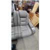 Image 6 : Gray Power Reclining Sofa with USB Ports, Power Outlets, and Nailhead Trim