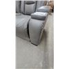 Image 9 : Gray Power Reclining Sofa with USB Ports, Power Outlets, and Nailhead Trim