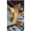Image 1 : Set of Three Light Wood Windsor-Style Spindle-Back Dining Chairs