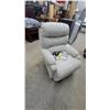 Image 1 : Best Home Furnishings Power Recliner Chair with Wired Remote, Light Gray Fabric New Store Display