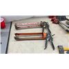 Image 3 : Metal Toolbox with Hand Tools, Nsil Pullers, Block Plane, Caulking Guns, Chizels, Snips, and More.