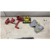Image 8 : Metal Toolbox with Hand Tools, Nsil Pullers, Block Plane, Caulking Guns, Chizels, Snips, and More.