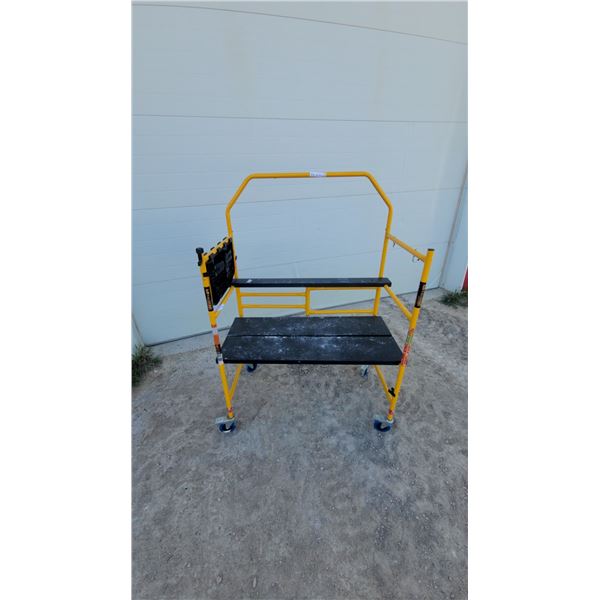 Metaltech Jobsite Series Baker Scaffold with Guard Rail and Casters