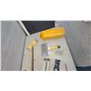 Image 2 : Drywall Tool Lot with Mud Pan, Putty Knives, Mixing Paddle, Pole Sander, and More