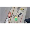 Image 3 : Drywall Tool Lot with Mud Pan, Putty Knives, Mixing Paddle, Pole Sander, and More