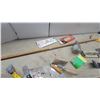 Image 5 : Drywall Tool Lot with Mud Pan, Putty Knives, Mixing Paddle, Pole Sander, and More