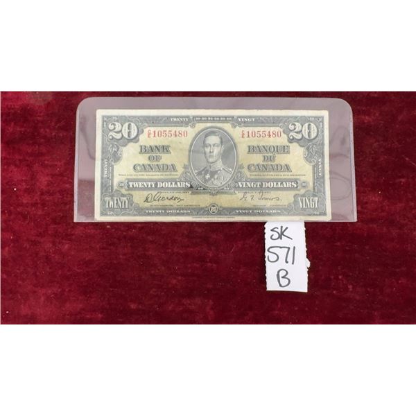 1937 Canada $20 Bill