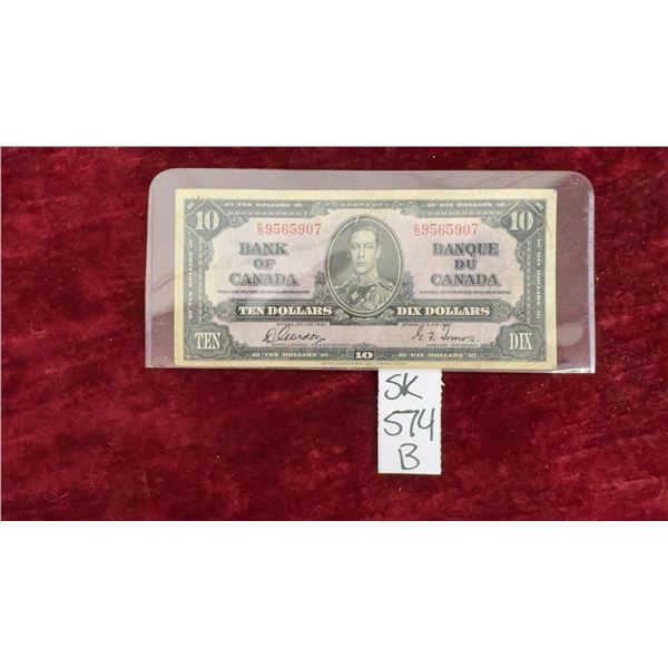 1937 Canada $10 Bill