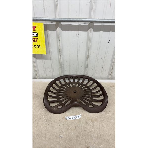 Rare Antique Altman Miller & Co. Tractor Cast Iron Seat, Embossed MD448