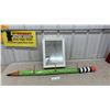 Image 1 : Large Hand-Crafted Wood Pencil Wall-Mounted Three-Hook Coat Rack and Mirror Cabinet