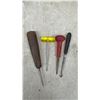 Image 7 : Vintage Leather Tools and Dovetail Box Lot: Leather Lace, Holder, Mallet, Knife, and More