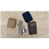 Image 7 : Vintage Shaving Lot: Razor, Blades, Train Mug, Cigarette Cases, Lighter, Strop, and More