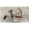 Image 1 : Vintage Doctors Medical Items Lot: Tins, Forceps, Scissors, Glasses, Blood Diluting Device, and