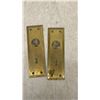 Image 4 : Antique Glass Crystal Door Knobs, Plates, and Mortise Locks, Set of Three with Box
