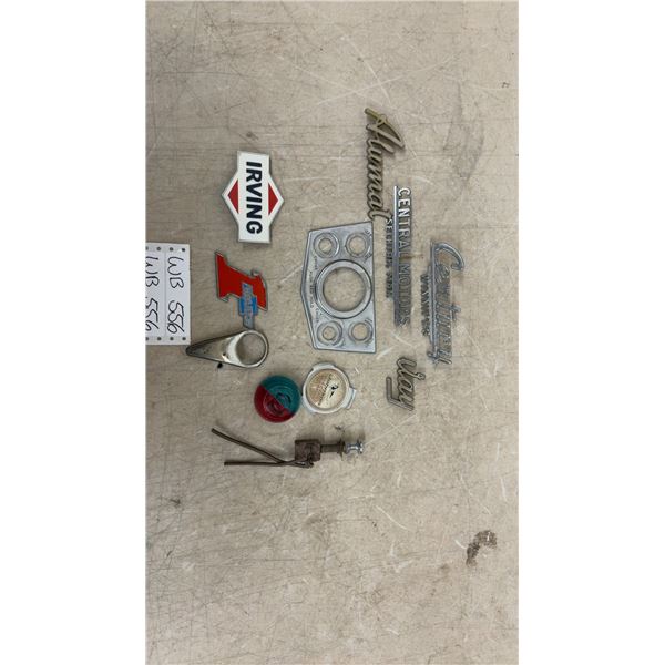 Vintage Auto and Oil Emblems and Car Parts
