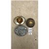 Image 1 : Three Vintage Belt Buckles: Northwest Territories Polar Bear, Zee Series ADM Cowboy, and Twisted