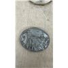 Image 4 : Three Vintage Belt Buckles: Northwest Territories Polar Bear, Zee Series ADM Cowboy, and Twisted
