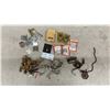 Image 1 : Vintage Cabinet Hardware NOS: Glass Knobs, Amerock Chrome Handles, Stepped Hinges, and Tecomaster