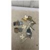 Image 2 : Vintage Cabinet Hardware NOS: Glass Knobs, Amerock Chrome Handles, Stepped Hinges, and Tecomaster