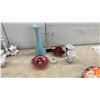 Image 5 : Vintage Ceramic Oil and Vinegar Cruet Set, Drip Glaze Planter, Glass Oil Lamps, Teacup & Saucer Set