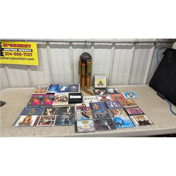 VHS Tapes, Music CDs, Blank Memorex T-120 Tapes, Bamboo Wind Chime, and More