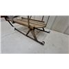 Image 4 : Vintage Sled with Wooden Slat Seat and Aluminum