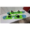 Image 1 : Sportsstuff Ski Rider Snowboards, Pair, Green with Black Strap Bindings