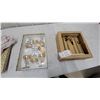 Image 1 : Crystal Stemware Set with Gold Banding and White Marble and Gold Bar Tool Set