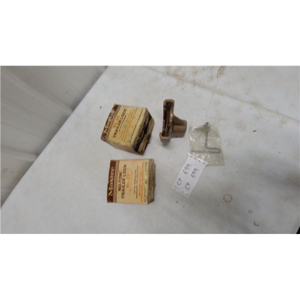 Master No-Tow Trailer Locks No. 33 and No. 34 with Original Packaging and Keys