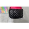 Image 3 : This Is a Black Steve Madden Quilted Travel Case with a Faux Snakeskin Texture, Identified by the S