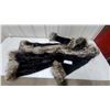 Image 1 : Black Crushed Velvet Winter Coat with Faux Fur Trim on Collar, Front, and Cuffs