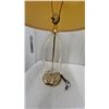 Image 3 : Pair of Mid-Century Modern Brass and Lucite Table Lamps with Pleated Shades