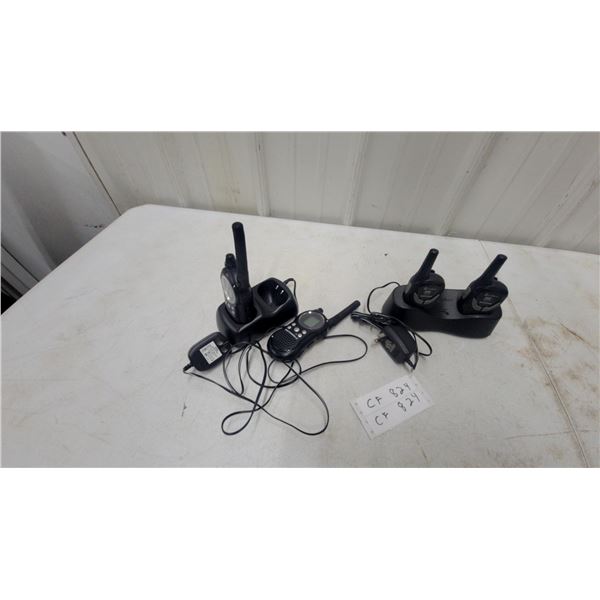 Motorola Talkabout Two-Way Radios with Charging Bases and Power Adapters