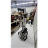 Image 3 : Folding Two-Wheel Golf Bag Push Cart with Aluminum Frame and Securing Strap