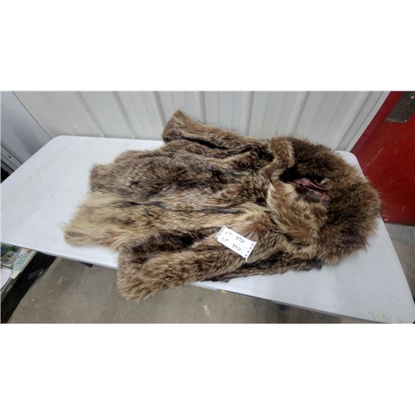 Vintage Perth Furs Limited Quality Fashions Brown Fur Coat with Satin Lining