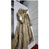 Image 1 : Full-Length Hooded Coyote Fur Coat with Tie Belt