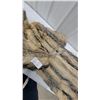 Image 3 : Full-Length Hooded Coyote Fur Coat with Tie Belt