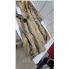 Image 4 : Full-Length Hooded Coyote Fur Coat with Tie Belt