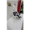 Image 3 : Cosco Two-Step Folding Steel Step Stool with White Frame and Black Textured Steps