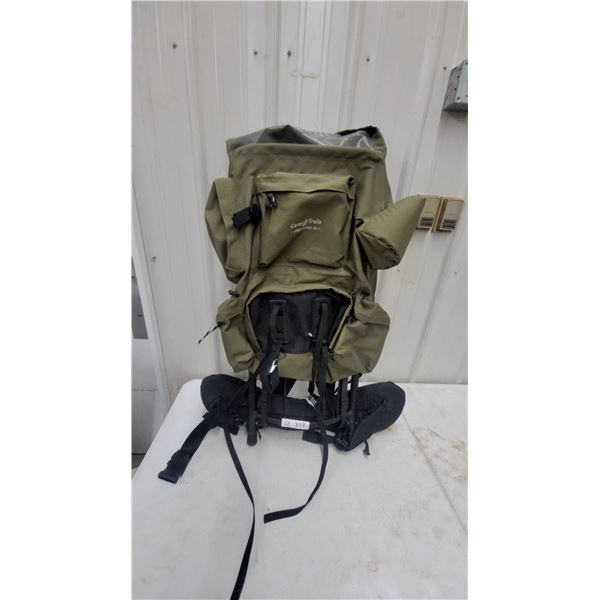 Camp Trails Wilderness 70 External Frame Backpack in Olive Green