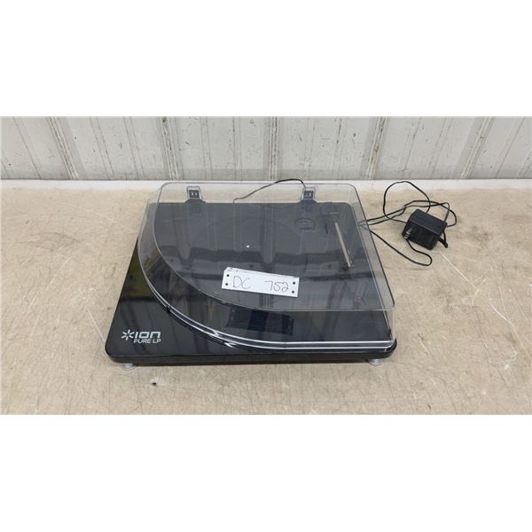 ION Pure LP Three-Speed USB Turntable with Dust Cover and Power Adapter