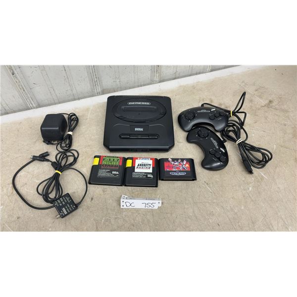Sega Genesis Model 2 Console with Two Controllers, Three Game Cartridges, and More