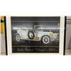 Image 3 : Framed 1907 Rolls-Royce "Ghost" Print by Hamilton and 1990 New Orleans Mardi Gras Poster ( Broken