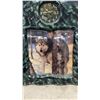 Image 6 : Framed Chinese Silk Embroidery with Festival Scene and Wolf Photo Clock Frame- Largest 27 x 14.5"